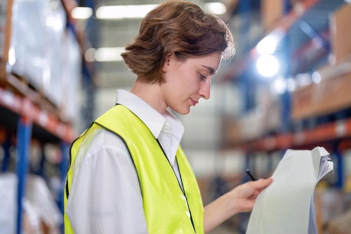 Grupa pracowników w magazynie